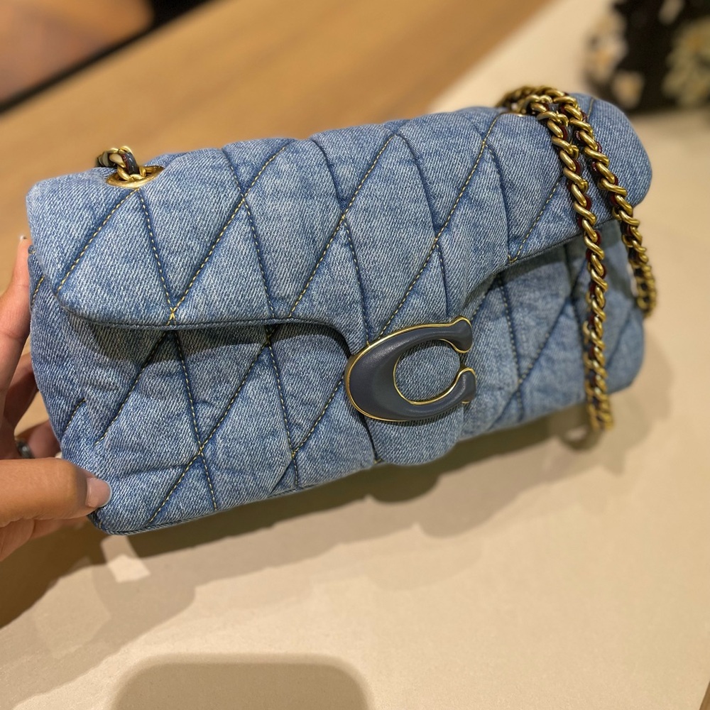 Coach Tabby shoulder bag 26 Denim Quilted Crossbody Bag